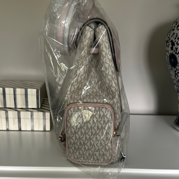 Michael Kors Pink and Gray Backpack - Picture 4 of 9